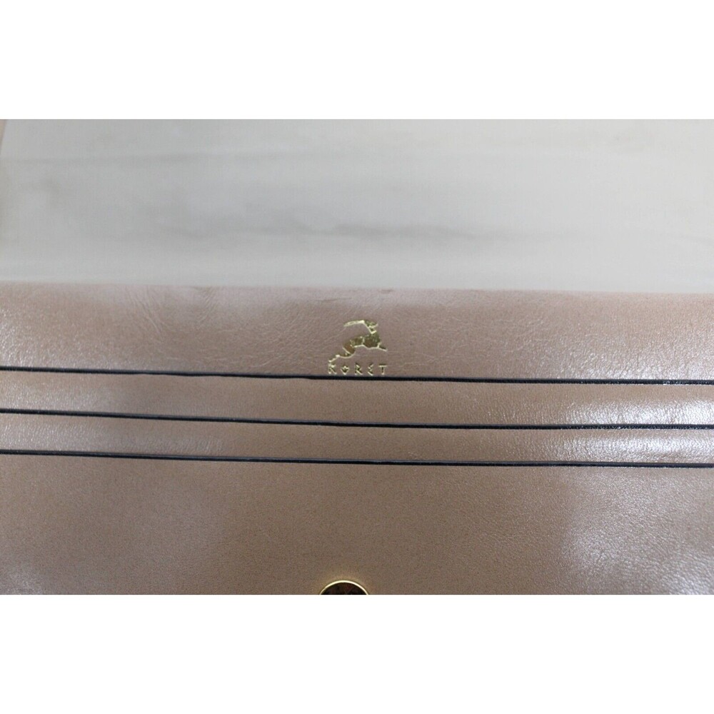 Koret Leather Billfold Envelope Wallet 3.5" by 7" Zipper - Picture 2 of 10